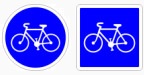 Panneaux de signalisation Cyclistes.